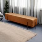 Recamier Banco Luxo Eros Sala de Estar Marrom Caramelo Recamier Banco Luxo Eros Sala de Estar Marrom Caramelo