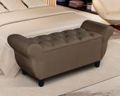 Recamier Baú Ana 150 cm Sapateira Quarto Puff Closet Nicho Organizador Cama Decoração Banco Elegante Brinquedo Calçadeira Roupas Enxoval