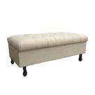 Recamier Bau Bia 80cm Suede Bege - Bandiera Decor