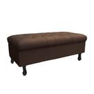 Recamier Bau Bia 80cm Suede Marrom - Bandiera Decor