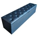 Recamier Baú Capitonê Preto King 180 X 37 X 50