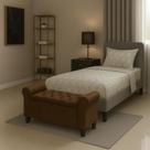 Recamier Baú Divã Paris 90cm P/ Cama Solteiro - LV MÓVEIS