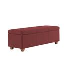 Recamier Bau Dubai 1,20m Suede Bordo - Inova Decorações Recamier Bau Dubai 1,20m Suede Bordo - Inova Decorações