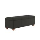 Recamier Bau Dubai 1,20m Veludo Preto - Inova Decorações Recamier Bau Dubai 1,20m Veludo Preto - Inova Decorações