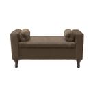 Recamier Baú Félix 120cm Suede Capuccino - Bandiera Decor