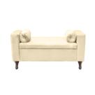 Recamier Baú Félix 140cm Suede Bege
