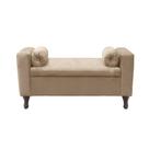 Recamier Baú Félix 140cm Suede Marfim