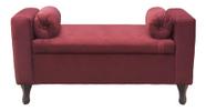 Recamier Baú Félix 160cm Suede Bordo