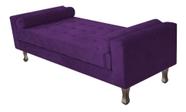 Recamier Baú Félix Solteiro 100cm Suede Rosê - Amarena Móveis