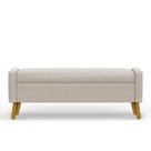 Recamier Bau Londres 1,20m Linho Bege - Clique Decor
