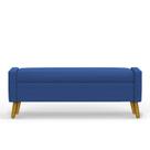 Recamier Bau Londres 1,20m Suede Azul marinho - Clique Decor Recamier Bau Londres 1,20m Suede Azul marinho - Clique Decor