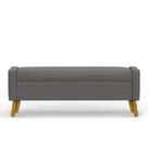 Recamier Bau Londres 1,40m Suede Cinza - Clique Decor
