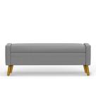 Recamier Bau Londres 1,60m Linho Cinza - Clique Decor