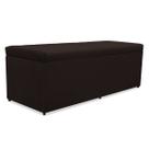 Recamier baú mavi 140cm tecido suede marrom