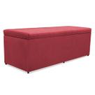 Recamier baú mavi 140cm tecido suede vermelha