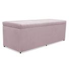 Recamier baú mavi 195cm tecido suede rosê