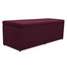 Recamier baú mavi 90cm tecido suede bordô