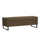 Recamier Bau Paris Base de Metal 1,20m Suede Marrom - Inova Decorações