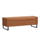 Recamier Bau Paris Base de Metal 1,20m Veludo Terracota - Inova Decorações