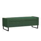 Recamier Bau Paris Base de Metal 1,20m Veludo Verde - Inova Decorações