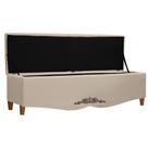 Recamier Baú Provençal 195cm para Cama King Linho
