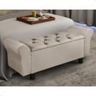 Recamier Baú Puff Calçadeira 90 cm Solteiro Organizador para Cama Box Quarto Decoração