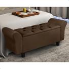 Recamier Baú Puff Calçadeira 90 cm Solteiro Organizador para Cama Box Quarto Decoração