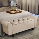 Recamier Baú Puff Estofado Cama Solteiro 90cm Para Quarto Sala Calçadeira Organizador Guarda Objetos com Capitonê Tecido Veludo Envio Já Paris II