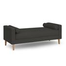 Recamier Berlim 1,20m Suede Preto - Inova Decorações Recamier Berlim 1,20m Suede Preto - Inova Decorações