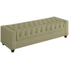 Recamier Calçadeira Bau 140 cm Pes MDF Parri Linho SL 75 Peer