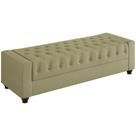 Recamier Calçadeira Bau 140 Cm Pes Mdf Parri Linho Sl 75 Peer Sl 75