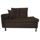 Recamier Calçadeira Cancun 1,93 cm Suede Marrom - Casa & Estofados