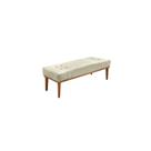 Recamier Calçadeira Decorativo Gênova 1,40 cm Veludo Bege - Montanaris Decor