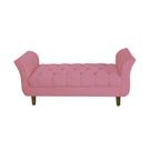 Recamier Calçadeira Decorativo Quarto Closset 150cm Grécia Suede Rosa Barbie - INCASA DECOR