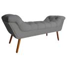 Recamier Calçadeira Estofado Sienna Queen 160 Cm Suede Cinza - LM DECOR