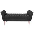 Recamier / Calçadeira Grécia 140cm SMF Decor Cor:Preto
