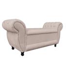 Recamier com Baú Grécia 195cm Suede Bege