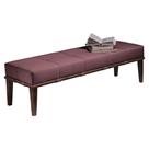 Recamier Decorativo 140cm Martínez Veludo Pés Madeira Rosa/Imbúia G62 - Gran Belo
