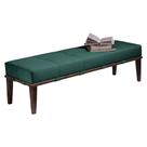 Recamier Decorativo 140cm Martínez Veludo Pés Madeira Verde/Imbúia G62 - Gran Belo Recamier Decorativo 140cm Martínez Veludo Pés Madeira Verde/Imbúia G62 - Gran Belo