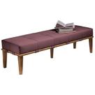 Recamier Decorativo 160cm Martínez Veludo Pés Madeira Rosa/Mel G62 - Gran Belo
