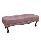 Recamier Decorativo 195cm Loewe Veludo Pés de Madeira Lilás G63 - Gran Belo