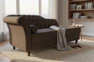 Recamier Decorativo Divã Styllus Lado Direito Bouclé Marrom