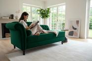 Recamier Decorativo Divã Styllus Lado Direito Bouclé Verde