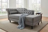 Recamier Decorativo Divã Styllus Lado Direito Linho Cinza