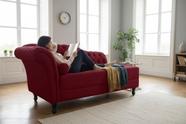 Recamier Decorativo Divã Styllus Lado Direito Suede Marsala