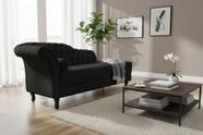 Recamier Decorativo Divã Styllus Lado Direito Veludo Preto