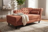 Recamier Decorativo Divã Styllus Lado Esquerdo Bouclé Terracota