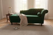 Recamier Decorativo Divã Styllus Lado Esquerdo Bouclé Verde
