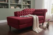 Recamier Decorativo Divã Styllus Lado Esquerdo Suede Marsala