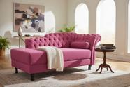 Recamier Decorativo Divã Styllus Lado Esquerdo Suede Rosa